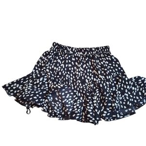 Coachella Abstract Chiffon Layered Skater Skort Juniors Small MICRO MINI
